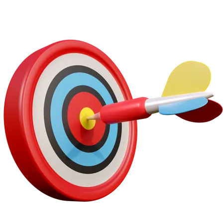 Target Bullseye 3 D Icon With High Resolution Render Business Illustration 3D Icon