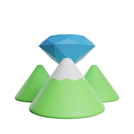 Target Achievement Diamond 3D Icon