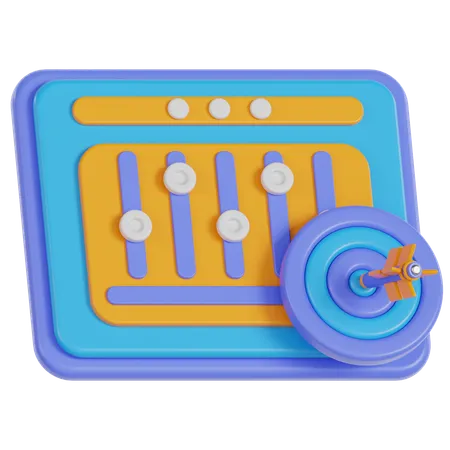 Target Analysis  3D Icon