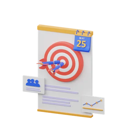 Target Analysis 3D Illustration