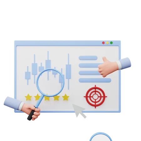 Target Analytics  3D Illustration