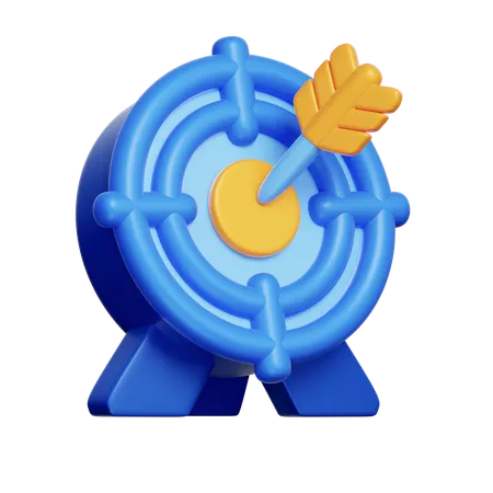 Target and Business Goal  3D Icon