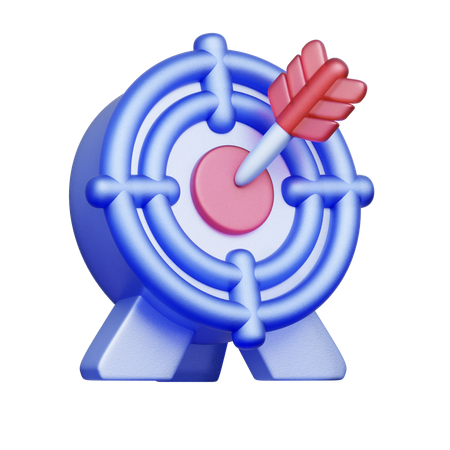 Target and Business Goal  3D Icon