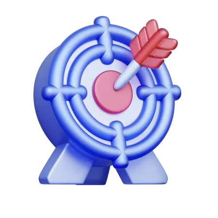 Target and Business Goal  3D Icon