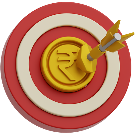 타겟과 루피 동전  3D Icon