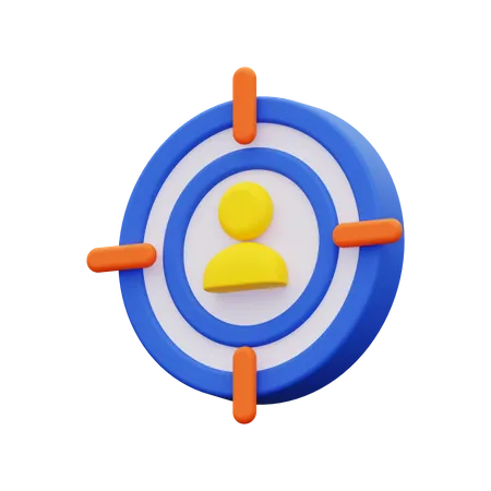 3 D Target Audience Icon 3D Icon