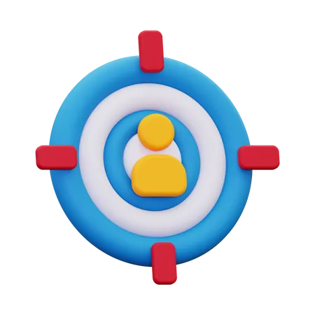 3 D Target Audience Icon 3D Icon
