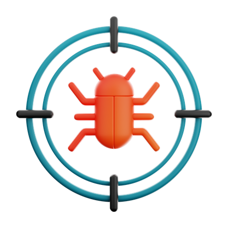 Target Bug  3D Icon