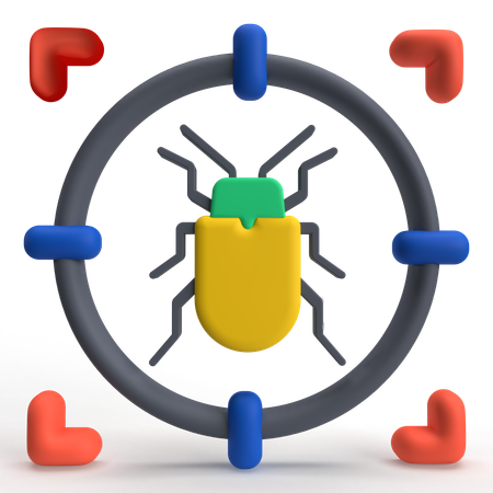 Target Bug  3D Icon