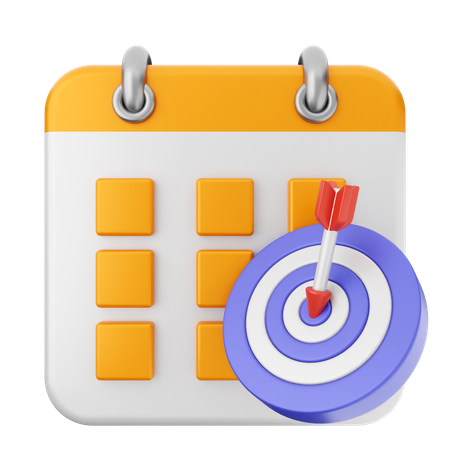 Target Calendar  3D Icon