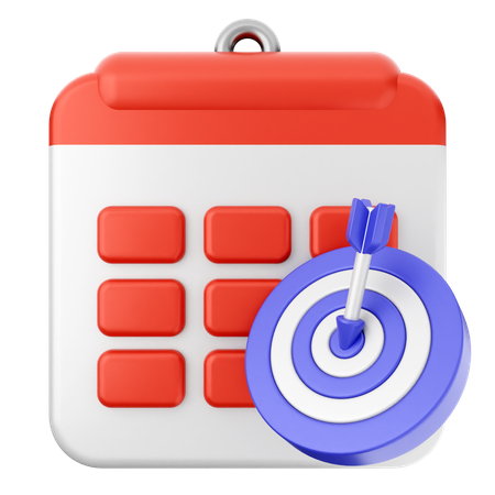 Target Calendar  3D Icon