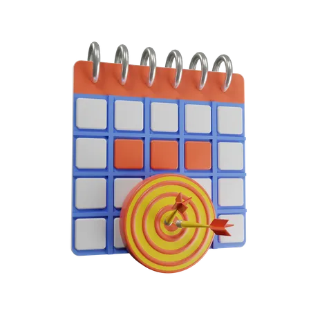 Target Calendar 3D Illustration
