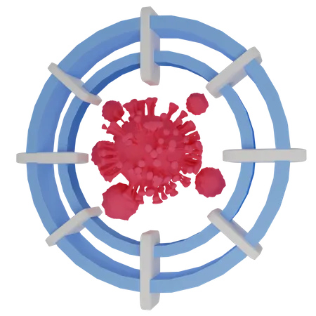 Target Coronavirus 3D Illustration