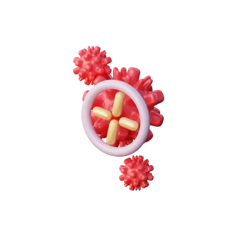 Target Coronavirus 3D Illustration