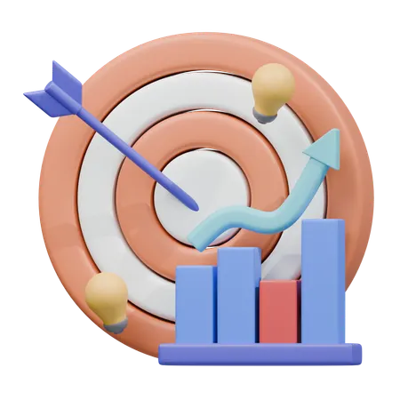 Target Growth Innovation  3D Icon