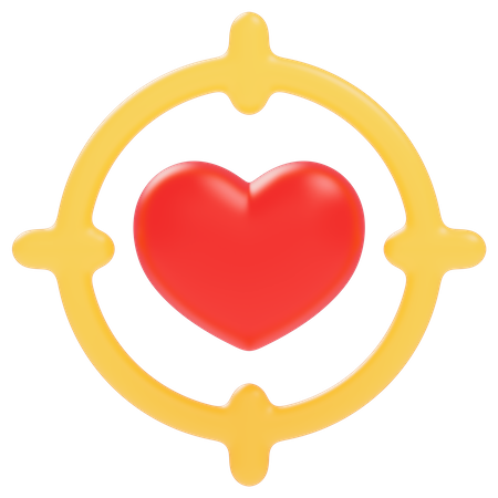 Target Heart  3D Icon