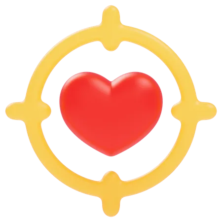 Target Heart  3D Icon