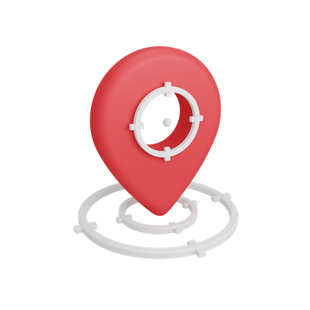 Target Location  3D Illustration