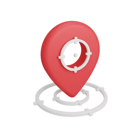 Target Location  3D Illustration