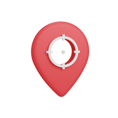 Target Location 3D Illustration
