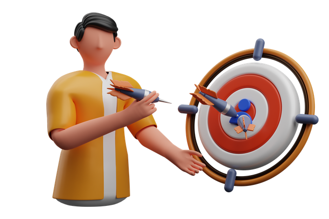 Target Marketing  3D Illustration