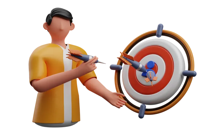Target Marketing  3D Illustration