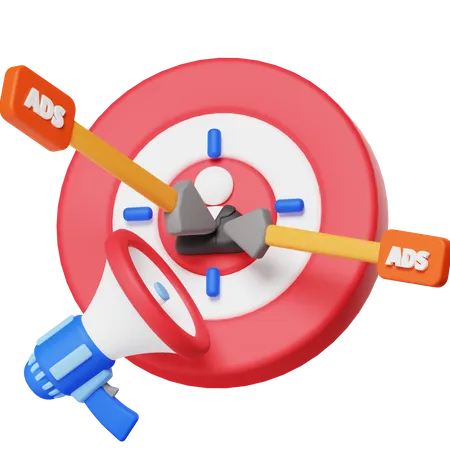 Target Marketing 3 D Illustration 3D Icon