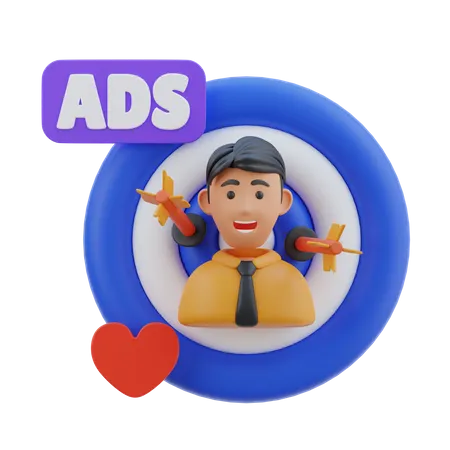 Target Marketing  3D Icon