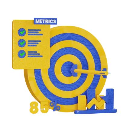 Target Metric  3D Icon