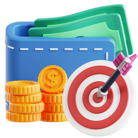 Target Money  3D Icon