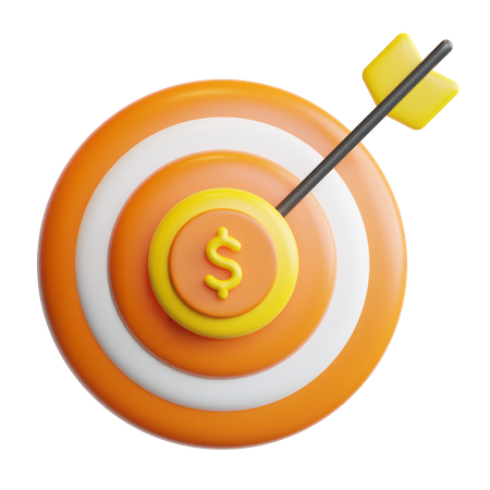 Target money  3D Icon