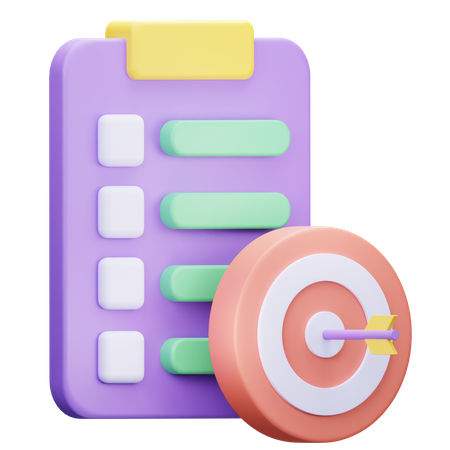 Target Schedule  3D Icon