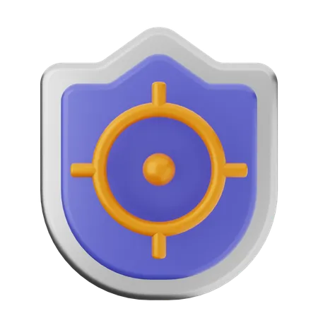 Target Shield Protection  3D Icon