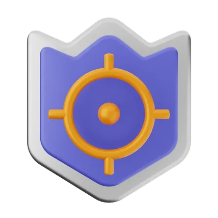 Target Shield Protection  3D Icon