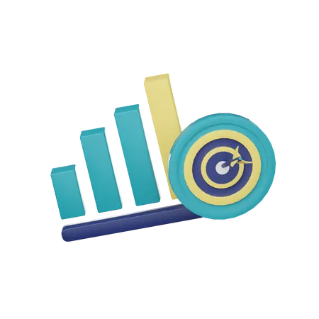 3 D Target Strategy 3D Icon