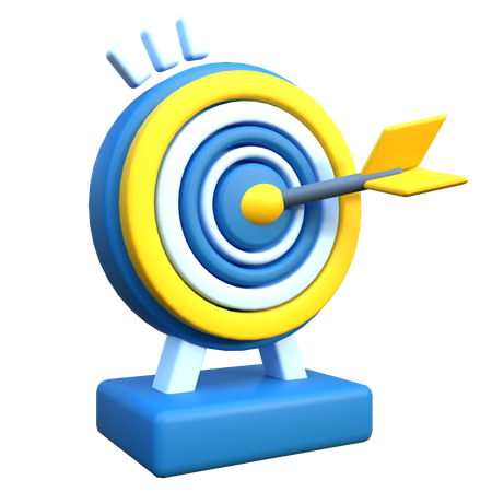 Target Symbolizing Goals  3D Icon