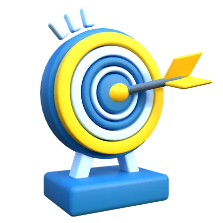 3 D Icon Of Target Symbolizing Goals Business 3D Icon