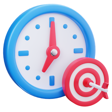 Target Time  3D Icon