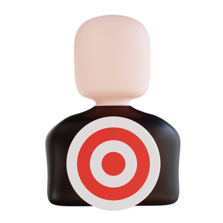 Target user  3D Illustration