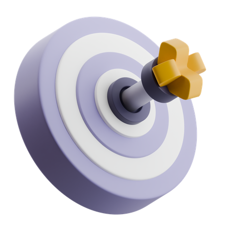 Target With Arrow And Gear  3D Icon