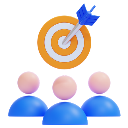 ターゲットマーケティング  3D Icon