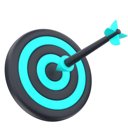 3 D Dartboard And Arrow For Success Targeting Internet And Marketing 3D Icon