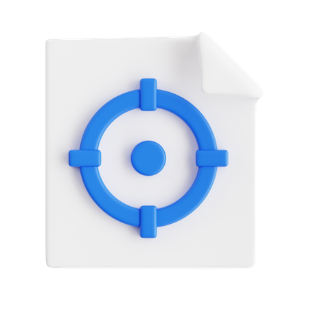Targeting Document  3D Icon