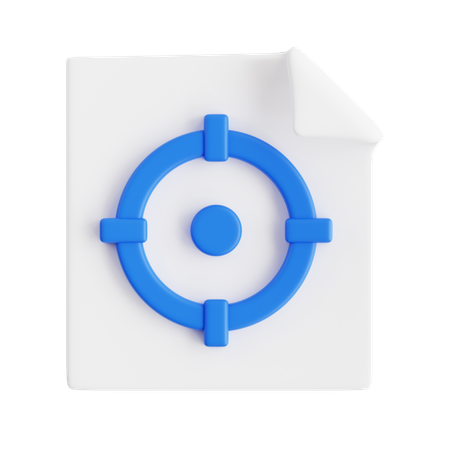 Targeting Document  3D Icon