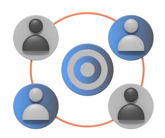 Targeting profile customer  3D Icon