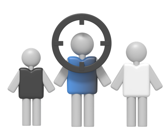 Targeting team customer  3D Icon