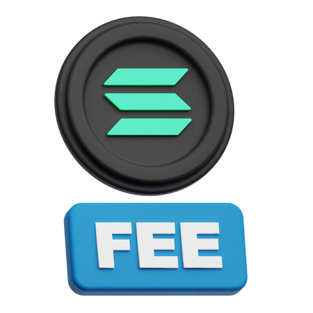 Tarifa de la criptomoneda solana  3D Icon