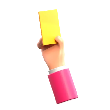 Tarjeta amarilla  3D Icon
