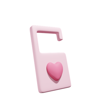 Tarjeta ocupada de amor  3D Icon