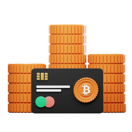 Tarjeta bitcoin  3D Illustration